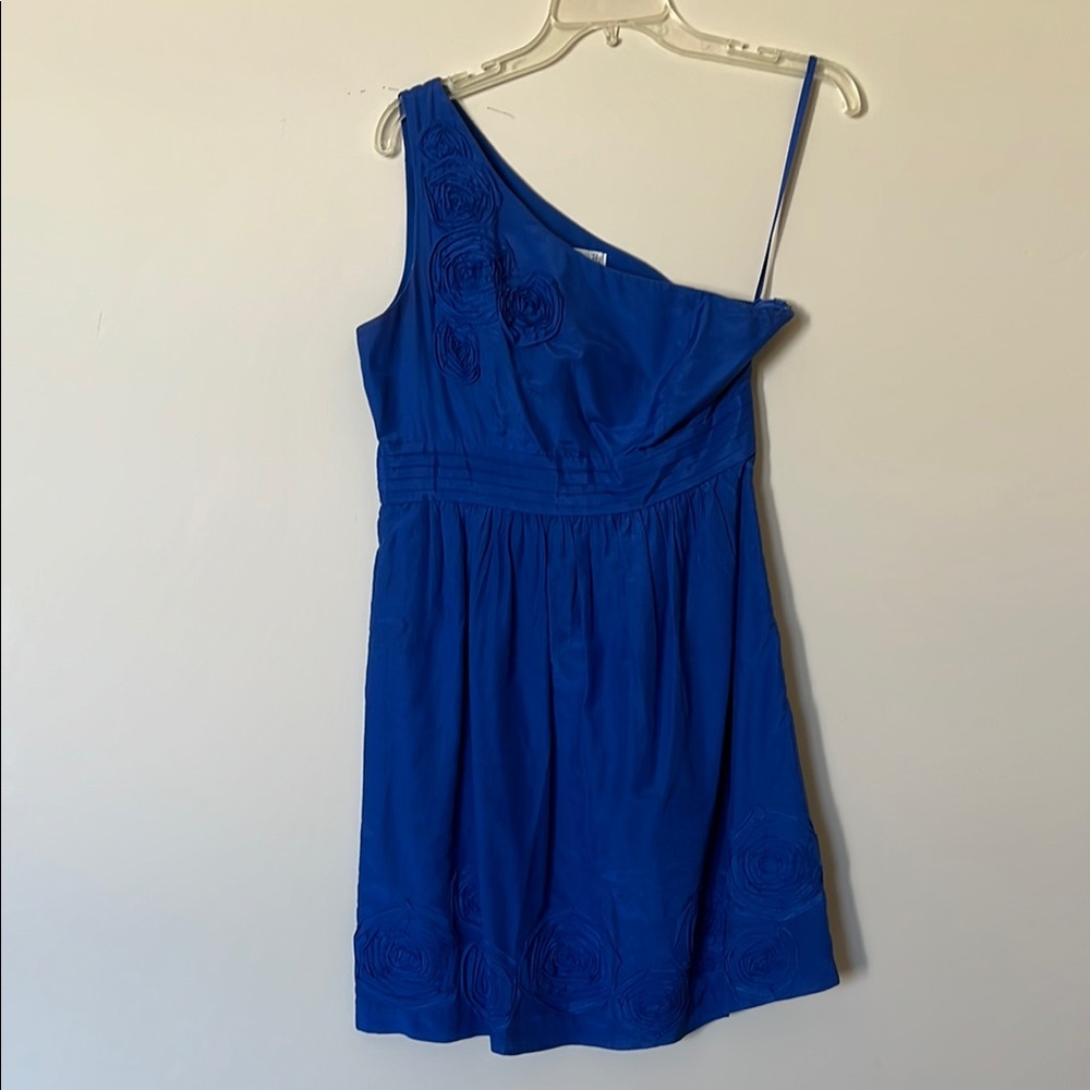 Flirty Kensie Blue One-Shoulder Dress